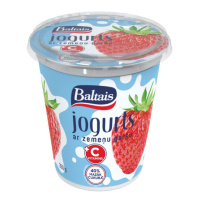 Jogurts ar zemeņu garšu un C vitamīnu.