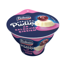 Krējuma pudiņš ar saldajiem ķiršiem