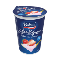 Baltais Saldā Krējuma jogurts ar zemenēm