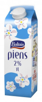 Baltais piens, 2%