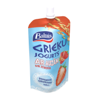 Grieķu jogurts ar auzām un zemenēm